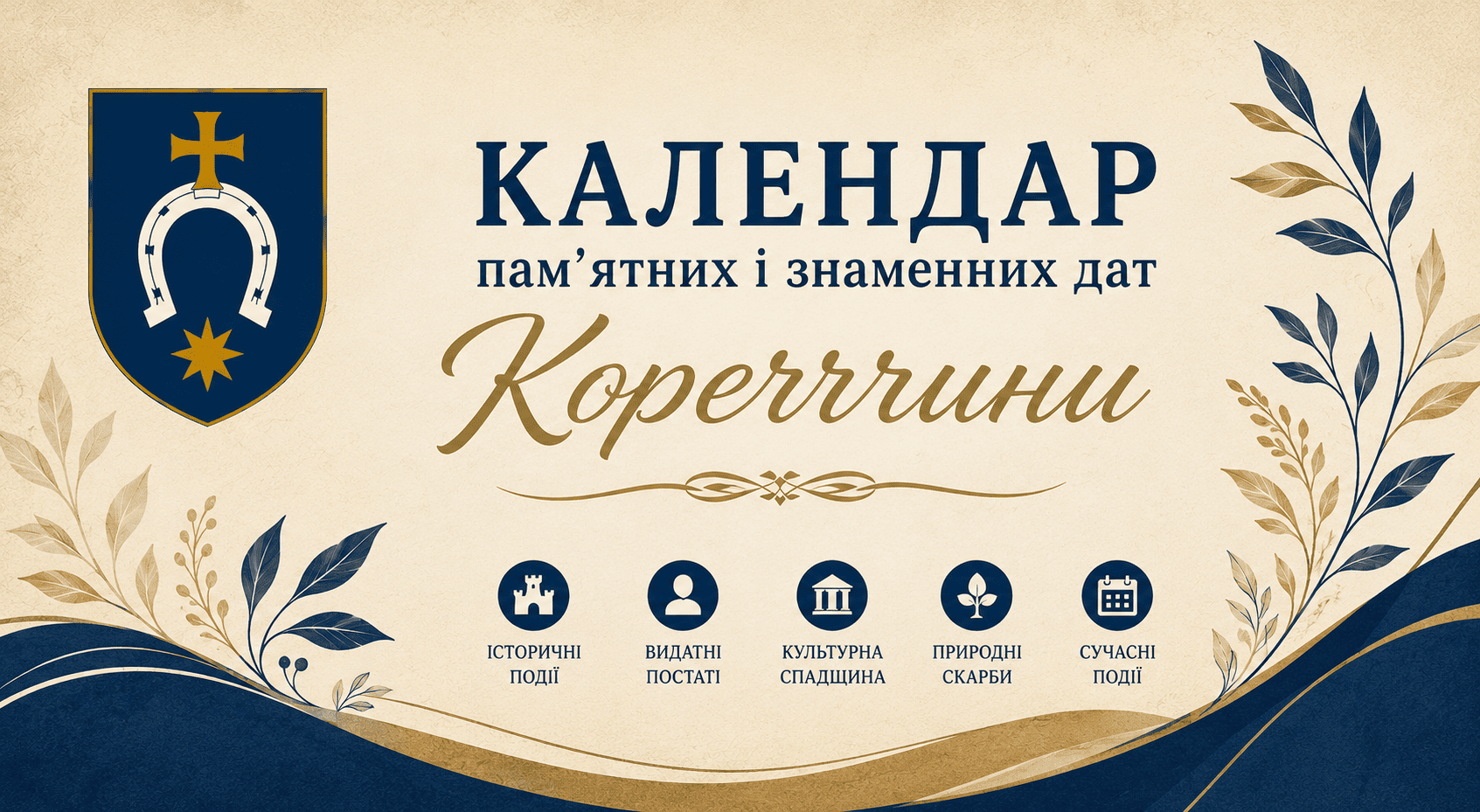 Календар пам’ятних і знаменних дат Кореччини